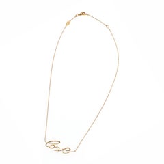 PIERO MILANO: Love Halskette, 18 Karat Roségold 0,30 Karat brauner Diamant