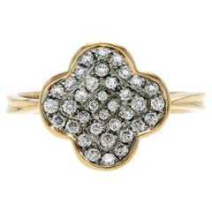 Piero Milano 18K Rose Gold 0.37 Ct Diamonds Four Leaf Clover Ring