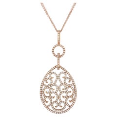 Piero Milano Collier à pendentif en or rose 18 carats et diamants de 1,68 carat