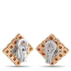 Piero Milano 18K White and Rose Gold 0.40 Ct Diamond Earrings