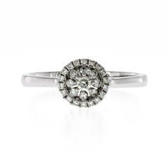 Piero Milano 18K White Gold 0.21 Ct Diamonds Engagement Ring