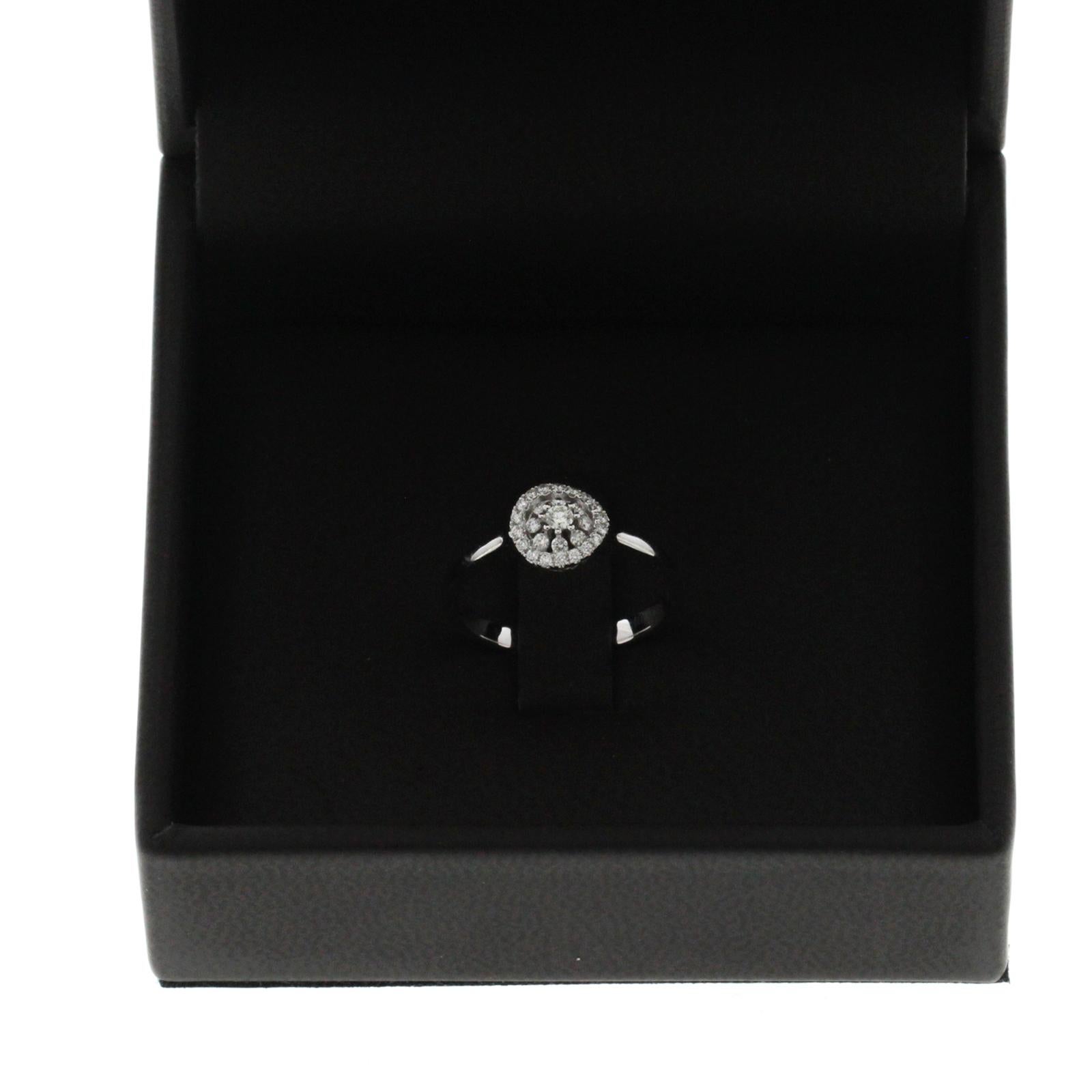 Piero Milano Bague de fiançailles en or blanc 18 carats avec diamants 0,21 carat en vente 2