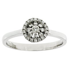 Piero Milano 18K White Gold 0.21 Ct Diamonds Engagement Ring