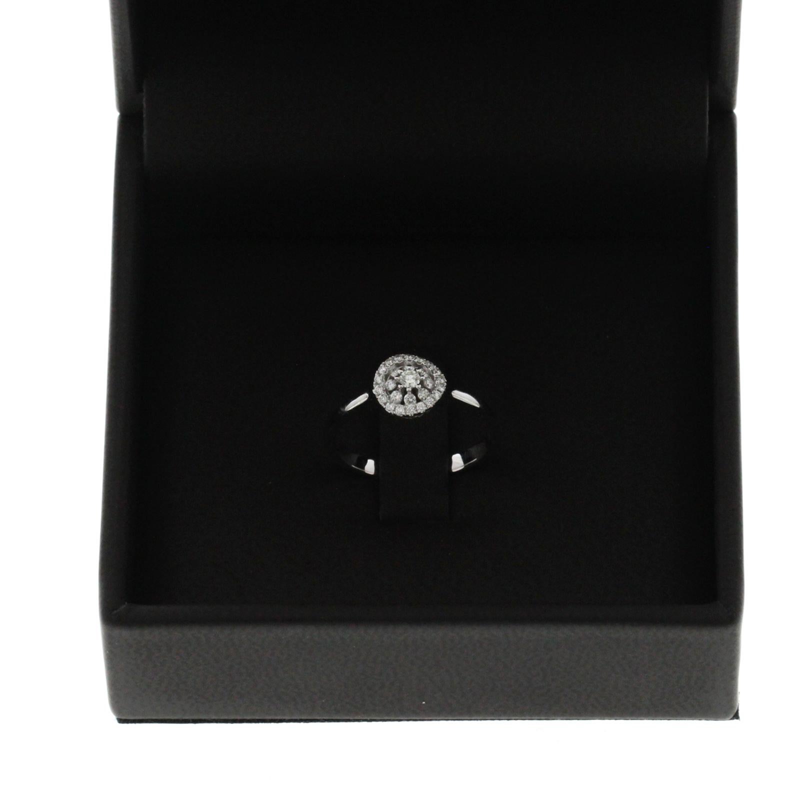 PIERO MILANO 18K White Gold 0.21 CT Diamonds Engagement Ring For Sale 1