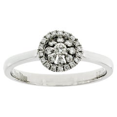 PIERO MILANO 18K White Gold 0.21 CT Diamonds Engagement Ring