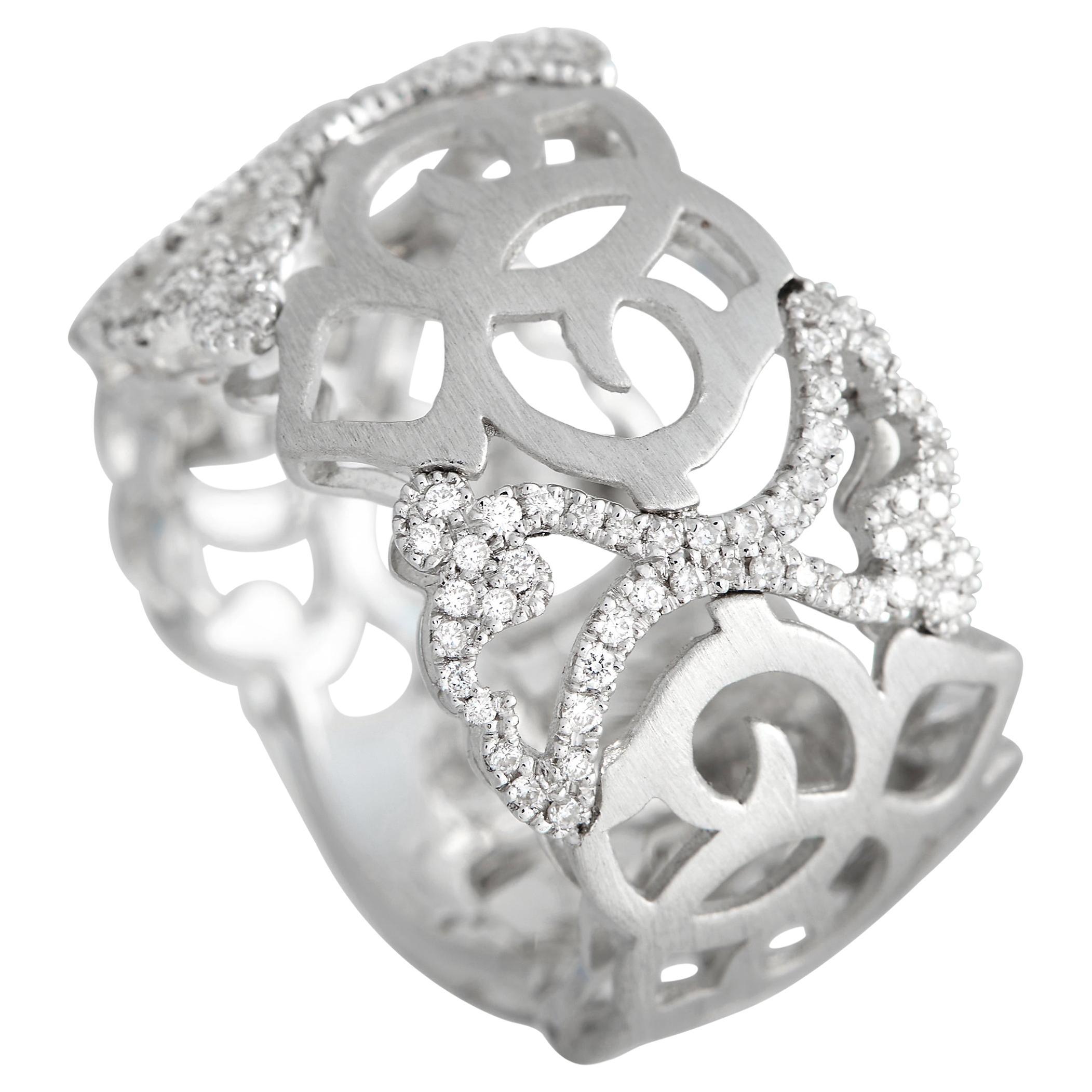 Piero Milano 18K White Gold 0.38 ct Diamond Band Ring