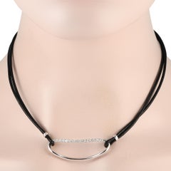 Piero Milano 18K White Gold 0.38ct Diamond Cord Necklace