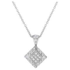 Collana con ciondolo con diamante Piero Milano in oro bianco 18k 0,55 carati