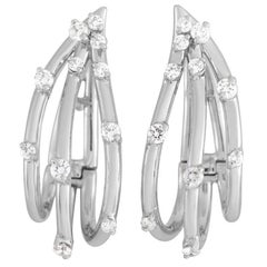 Pendientes de diamantes Piero Milano de oro blanco de 18 quilates y 0,70 qt