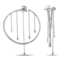 Piero Milano 18k White Gold 1.10 Carat Diamond Earrings