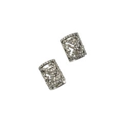 Piero Milano 18K White Gold and Diamond Cuff Earrings #19914