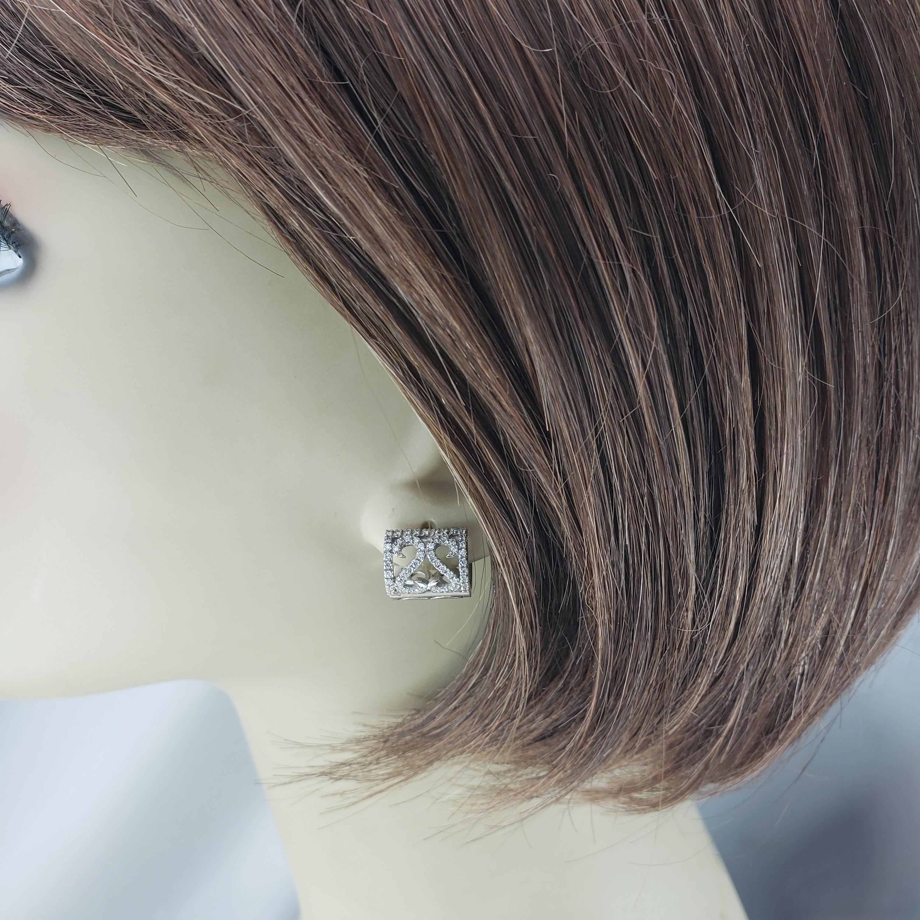 Pendientes puño de oro blanco de 18 quilates y diamantes Piero MILANO #19914 en venta 2