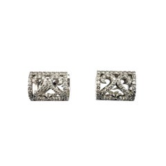 Piero Milano 18K White Gold and Diamond Cuff Earrings #19914