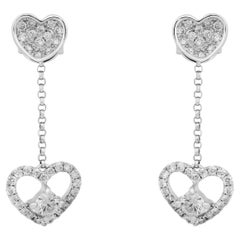 Orecchini a goccia con diamanti in oro bianco 18 carati Piero Milano Orecchini a goccia con diamanti in oro bianco 18 carati Piero Milano