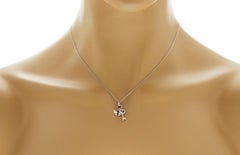 Piero Milano 18K White Gold Diamond Heart & Key Necklace