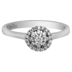 Piero Milano 18K White Gold Diamond Ring Sz 6.75