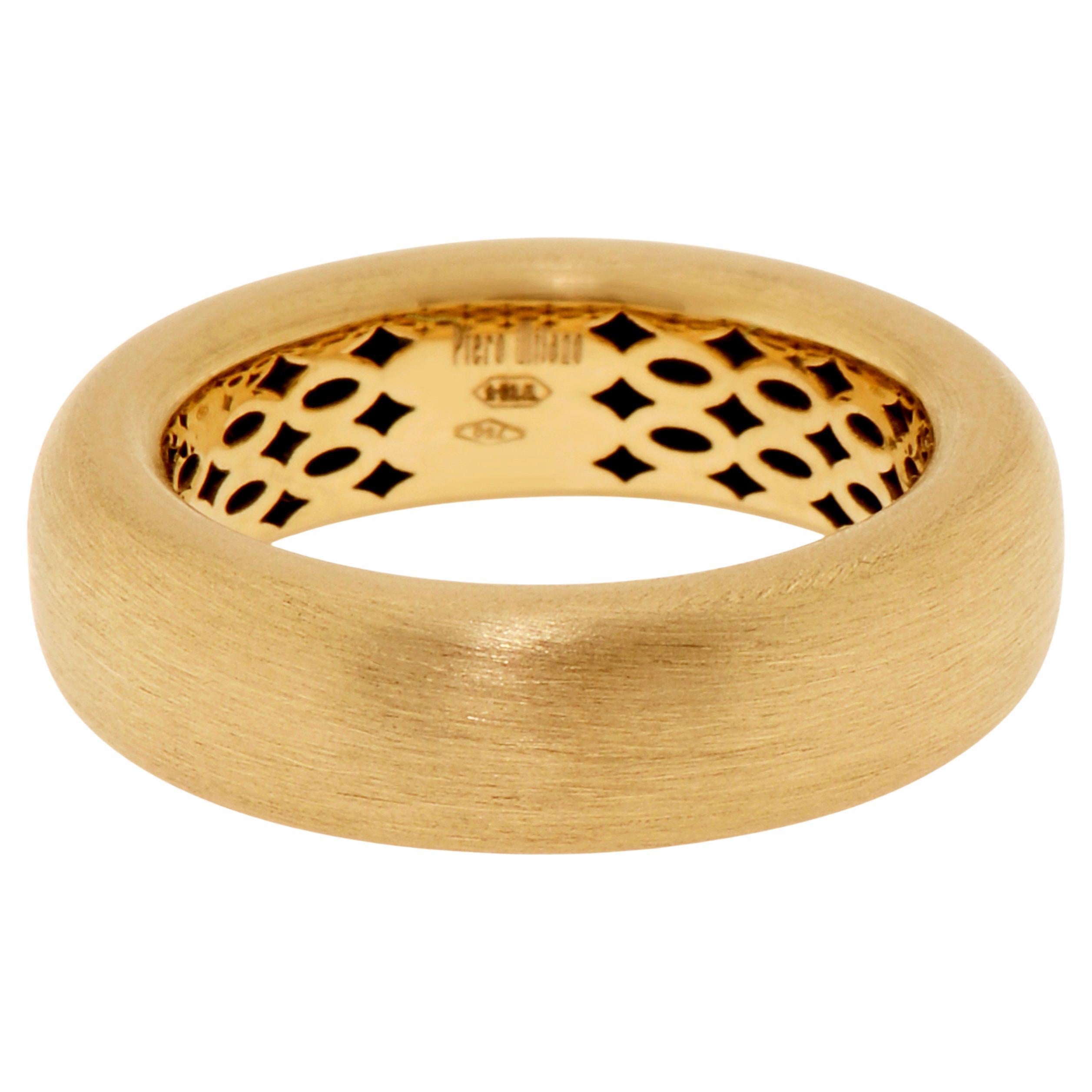 Piero Milano 18K Yellow Gold Ring Sz 6.75 For Sale