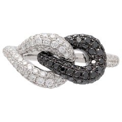 Piero Milano Black and White Diamond Twist Ring