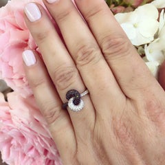Piero Milano Black and White Diamond Knot Ring