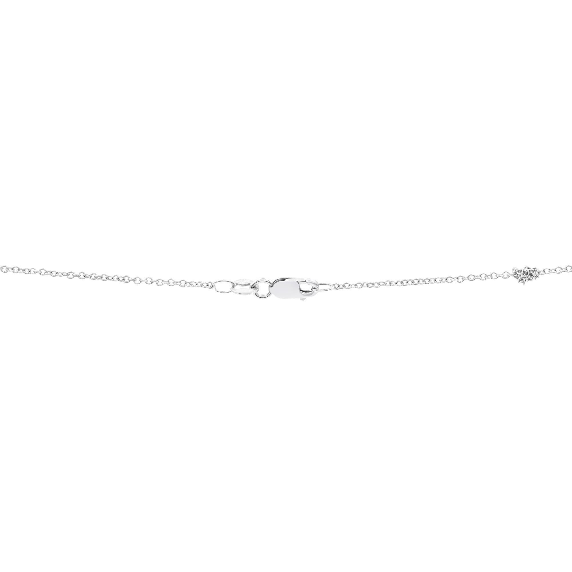 Round Cut Piero Milano Natural Diamond Drop Pendant Necklace 18k White Gold 1.33cttw  For Sale