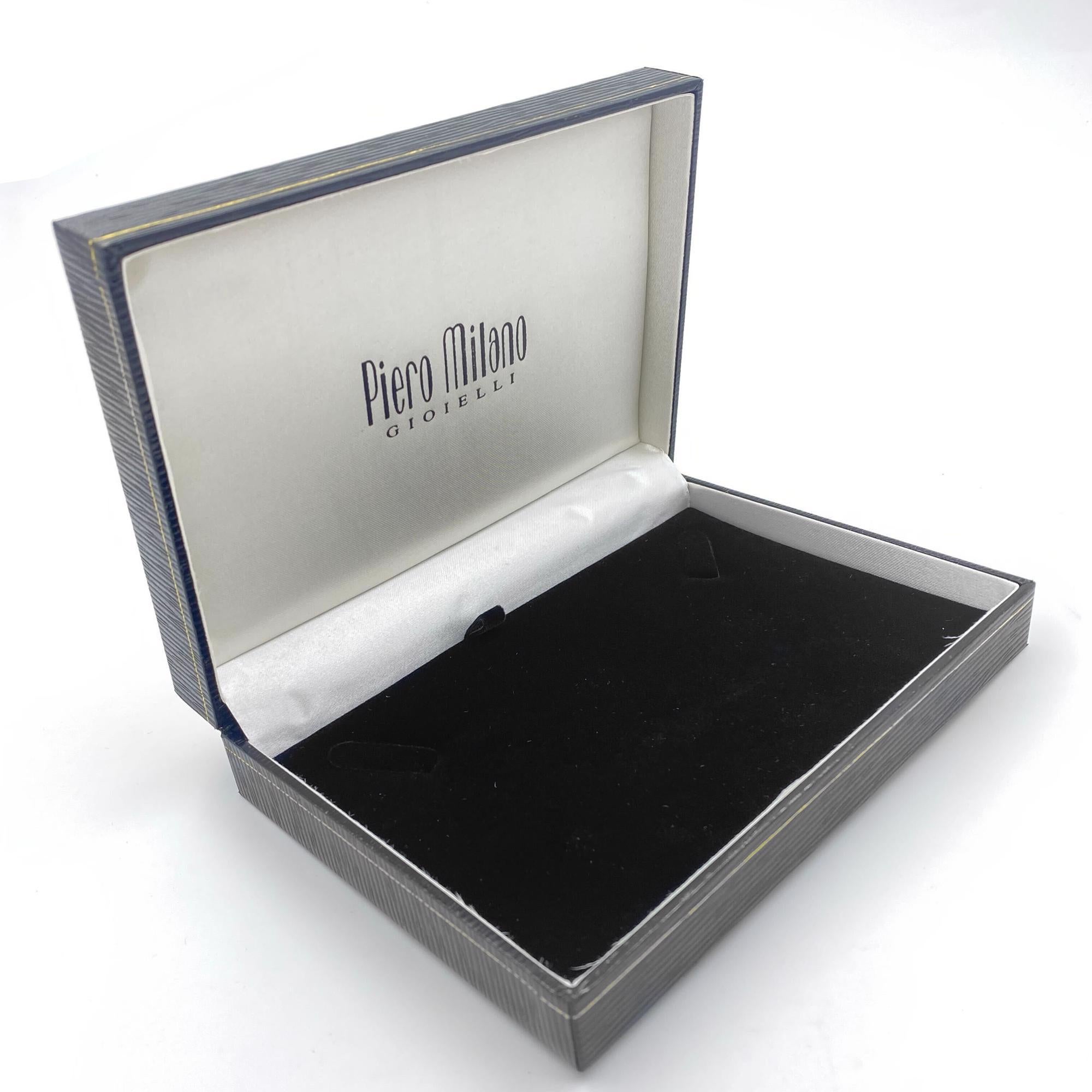 Women's Piero Milano Natural Diamond Drop Pendant Necklace 18k White Gold 1.33cttw  For Sale