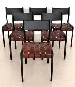 Chaises de salle à manger italiennes Piero Palange et Werther Toffoloni, 1960, ensemble de 6 pièces