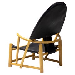 Piero Palange G23 Schwarzer Sattel-Leder-Creolenstuhl