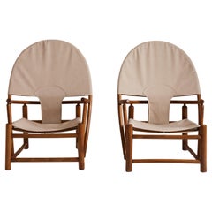 Piero Palange 
Werther Toffoloni Hoop Chairs for Germa, 1970
s, a Pair