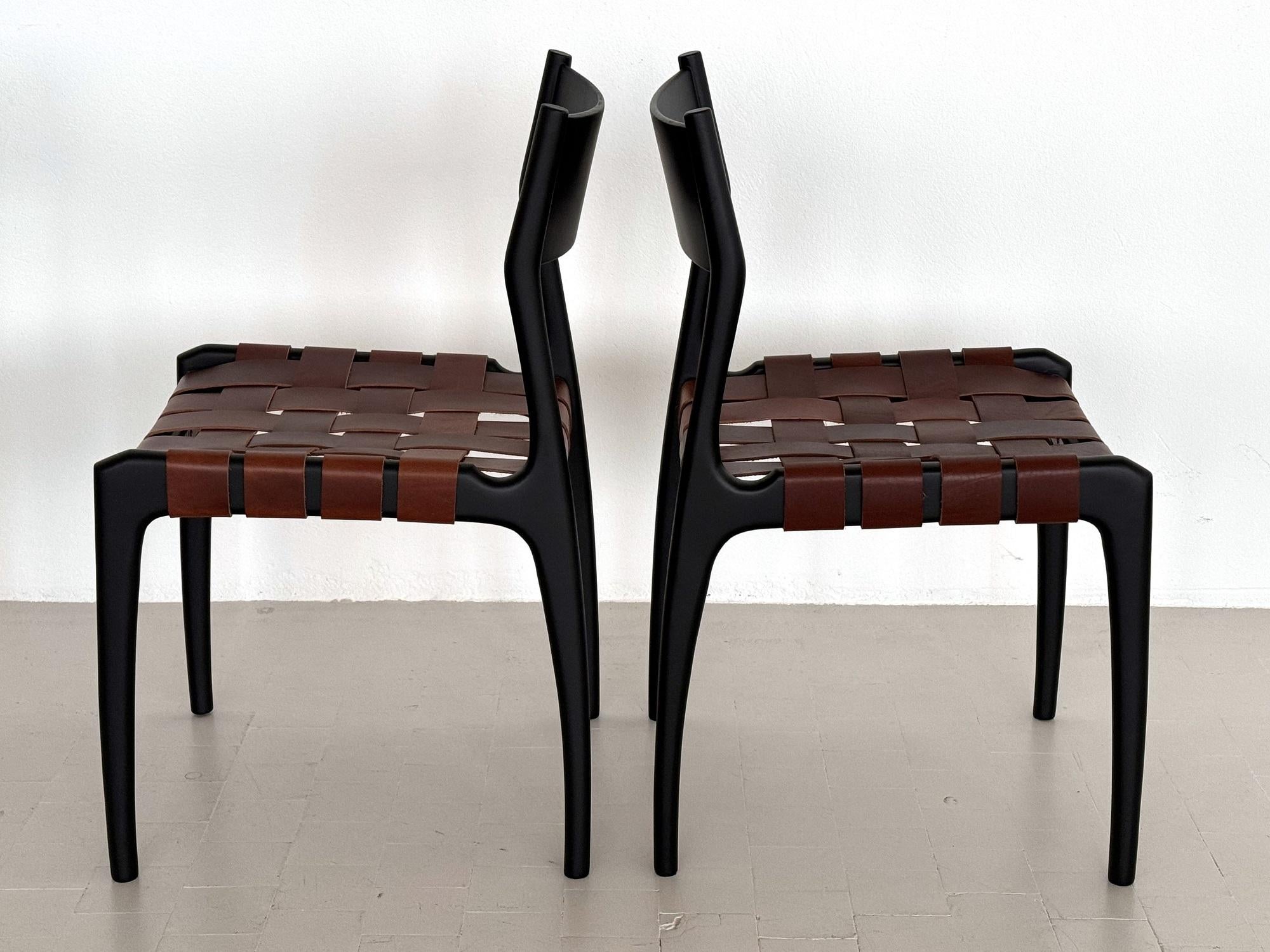 Piero Palange Werther Toffoloni Mod. 993 Esszimmerstühle für Montina 1960, 6er-Set im Angebot 4
