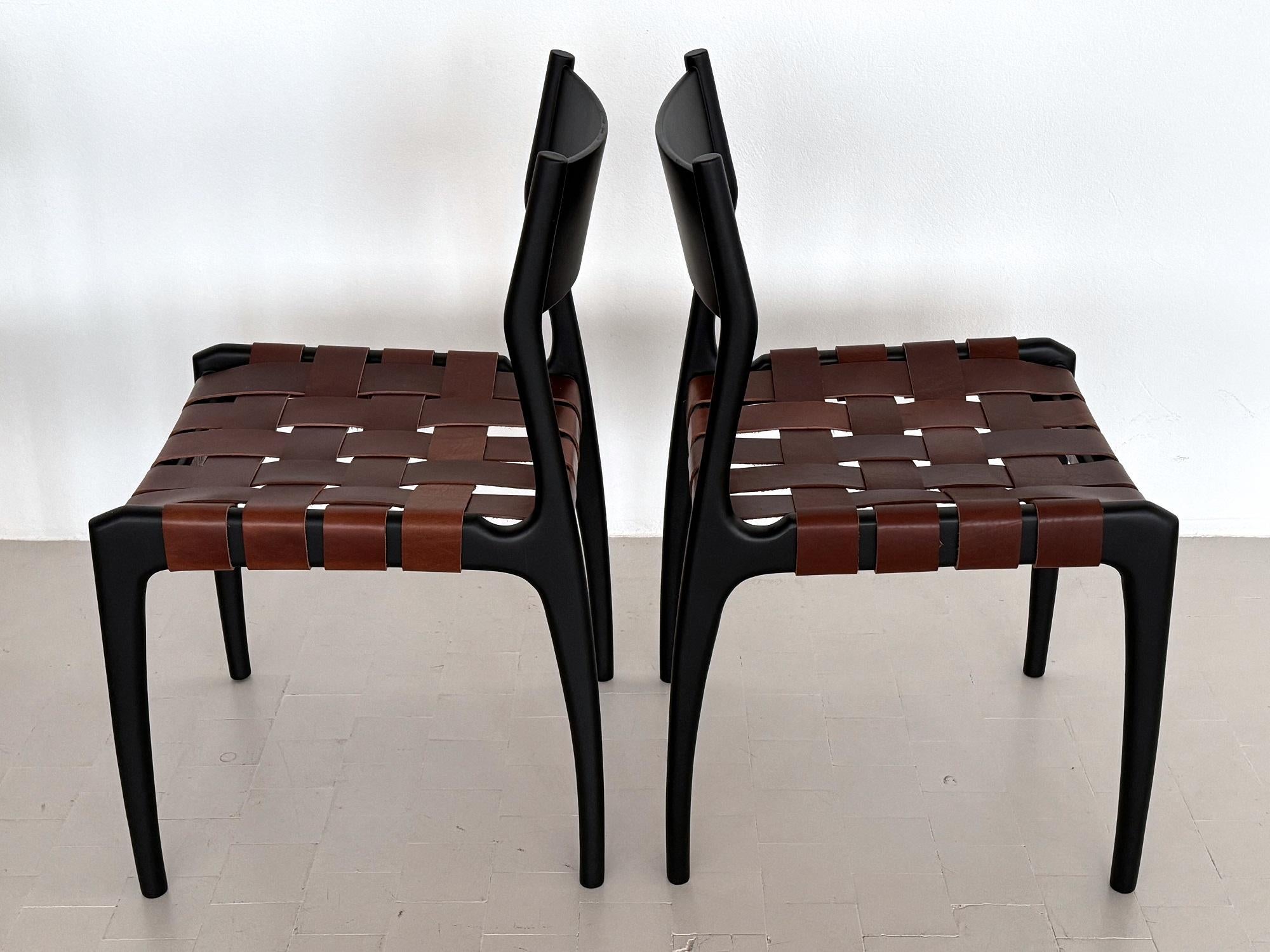 Piero Palange Werther Toffoloni Mod. 993 Esszimmerstühle für Montina 1960, 6er-Set im Angebot 5