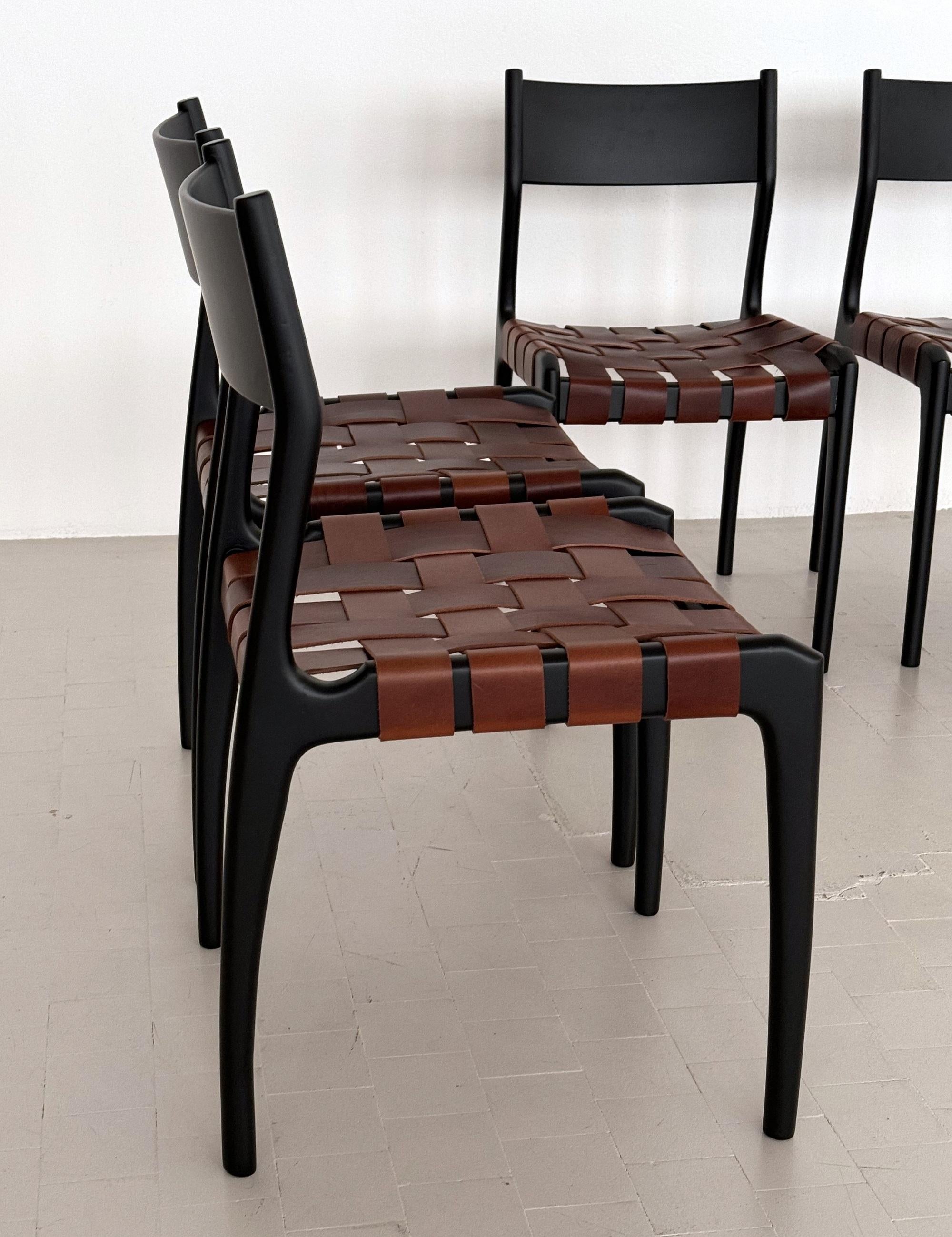 Piero Palange Werther Toffoloni Mod. 993 Esszimmerstühle für Montina 1960, 6er-Set im Zustand „Hervorragend“ im Angebot in Morazzone, Varese