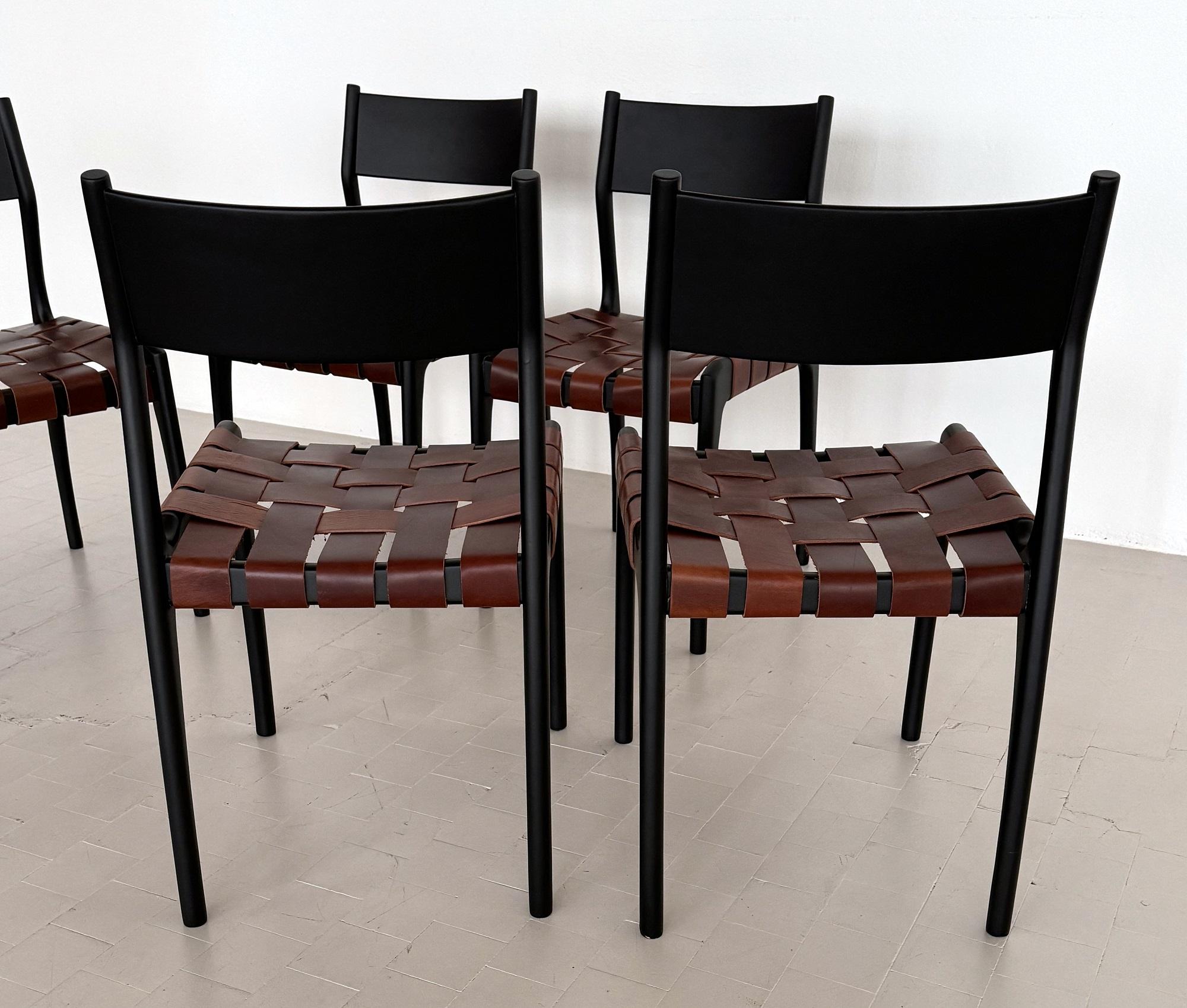 Piero Palange Werther Toffoloni Mod. 993 Esszimmerstühle für Montina 1960, 6er-Set im Angebot 2