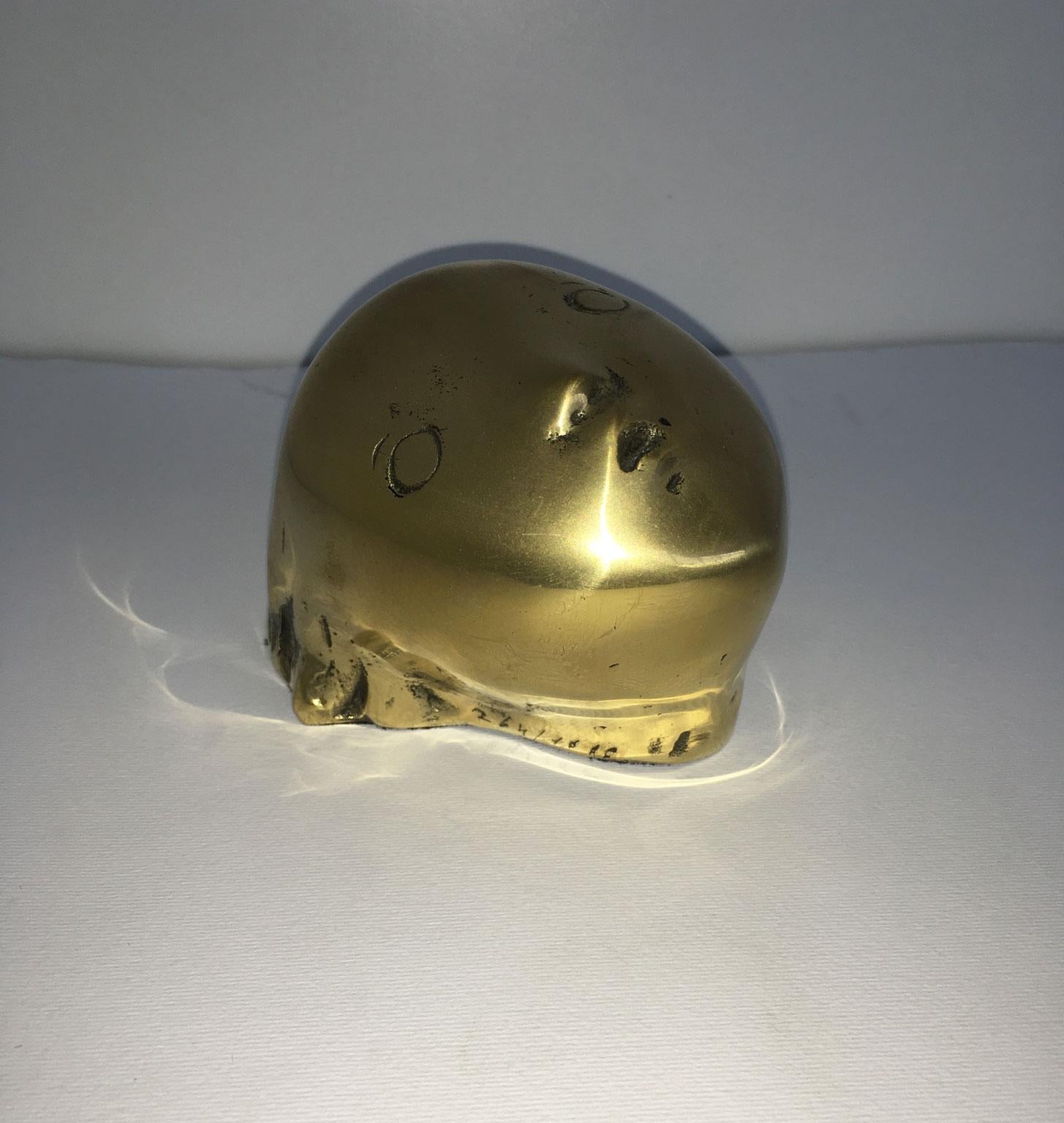 1980 Italia Escultura abstracta de bronce de Piero Perin Testa Cabeza en venta 3