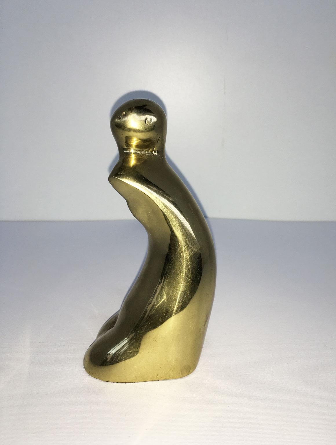 1980 Italia Scultura astratta in bronzo di Pietro Perin Figura - Sculpture di Piero Perin