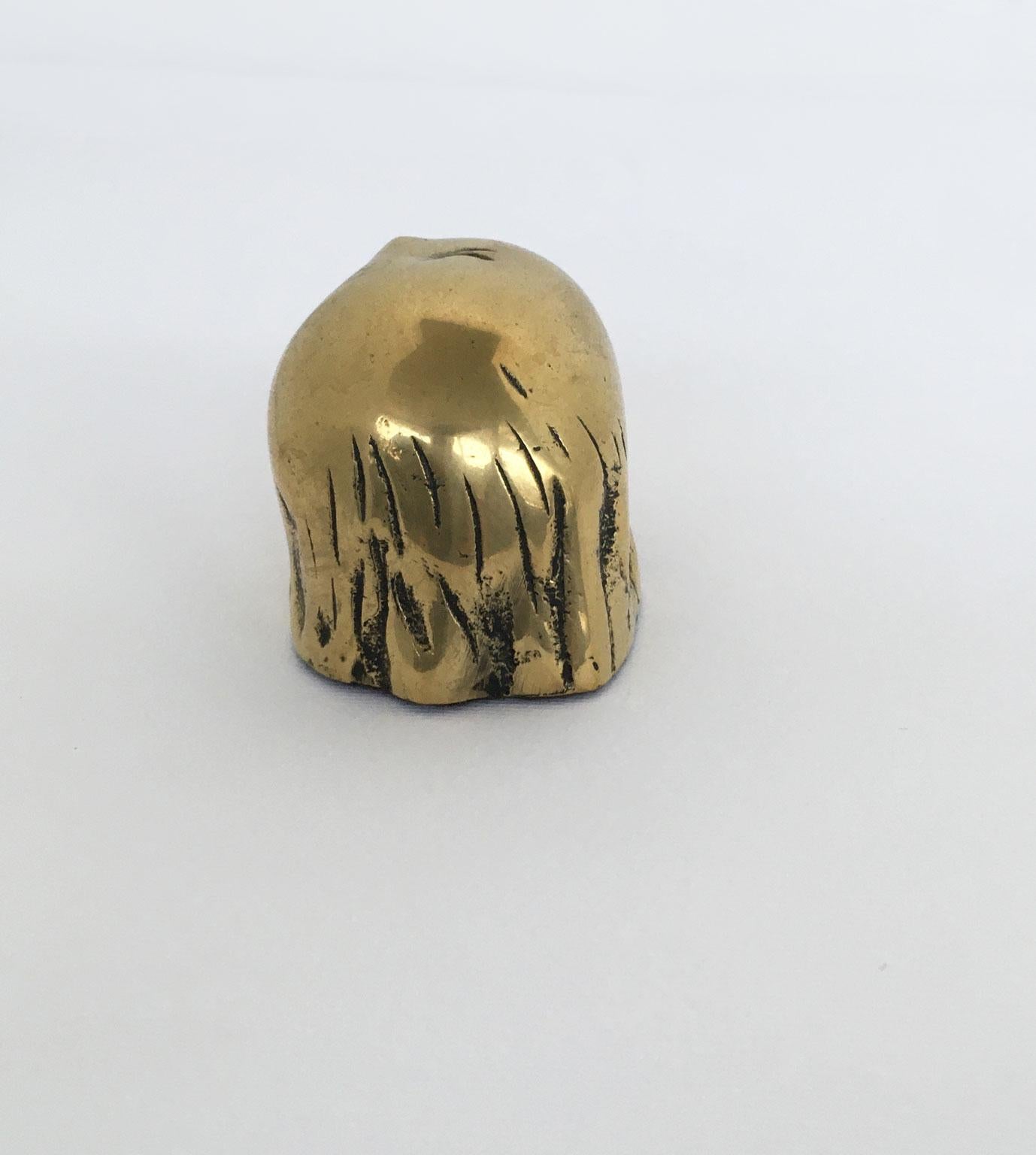 Abstrakte Bronzeskulptur von Piero Perin Testina, Kleiner Kopf, Italien, 1980 im Angebot 10