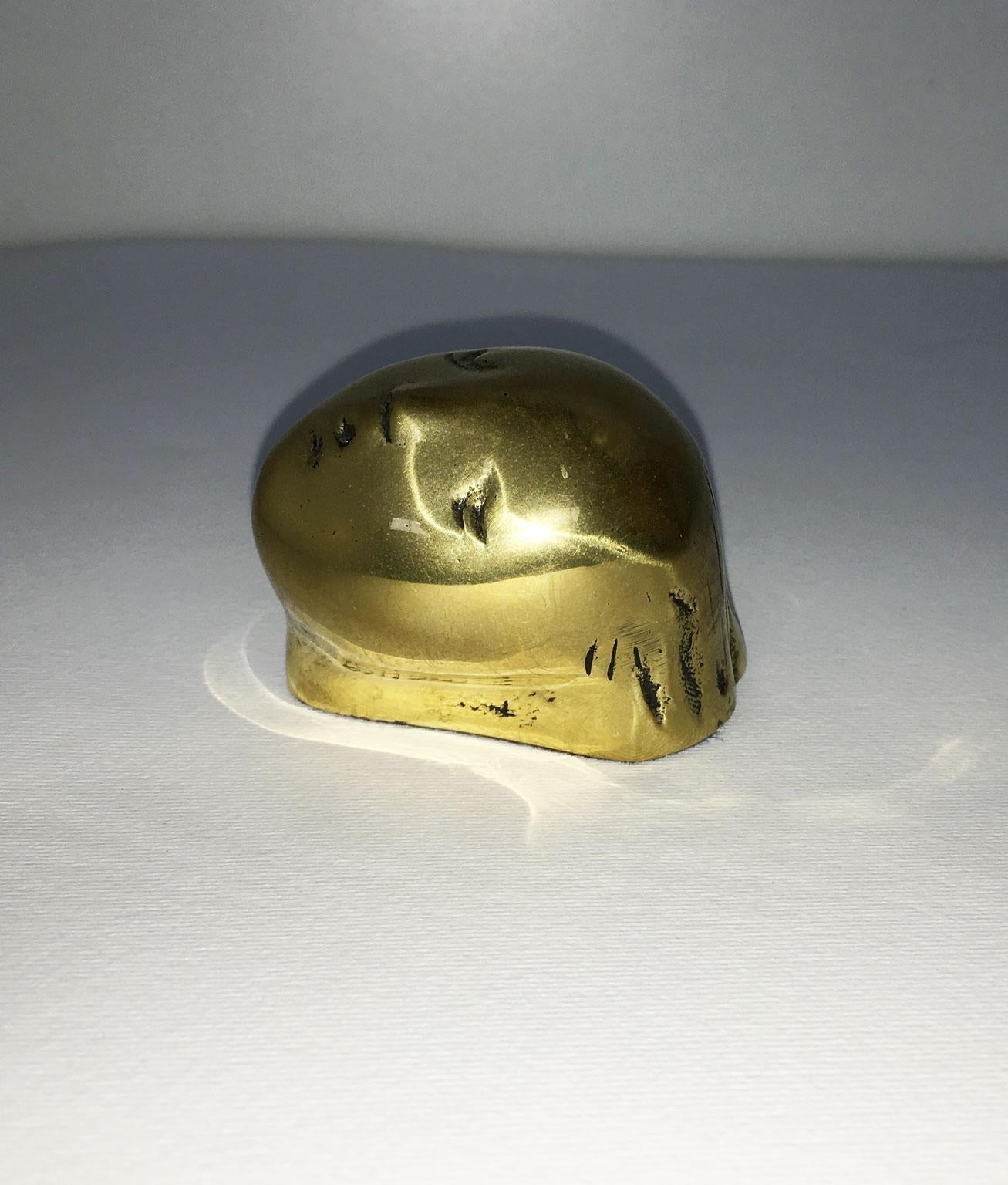 Abstrakte Bronzeskulptur von Piero Perin Testina, Kleiner Kopf, Italien, 1980 im Angebot 13