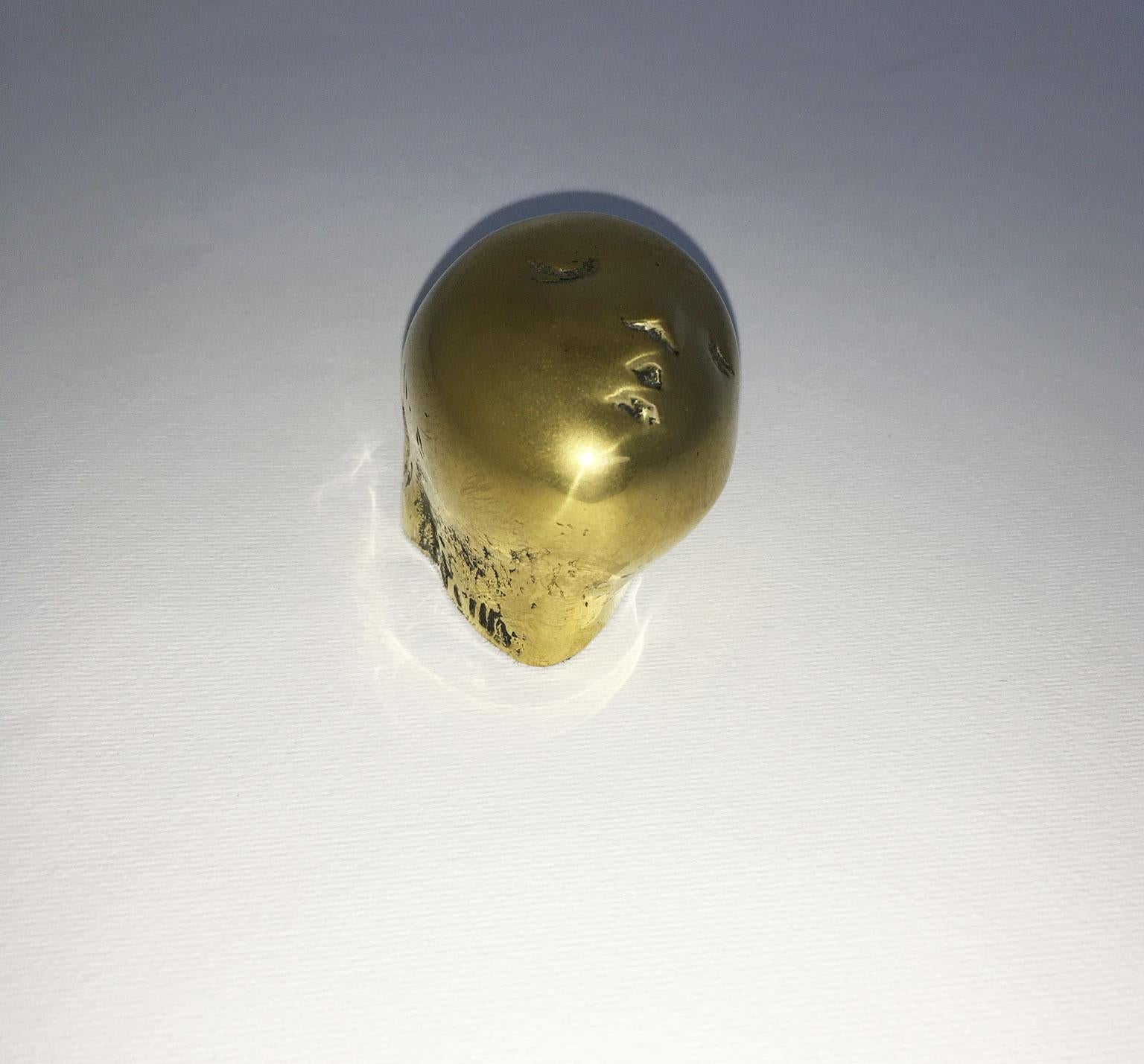 Abstrakte Bronzeskulptur von Piero Perin Testina, Kleiner Kopf, Italien, 1980 im Angebot 3