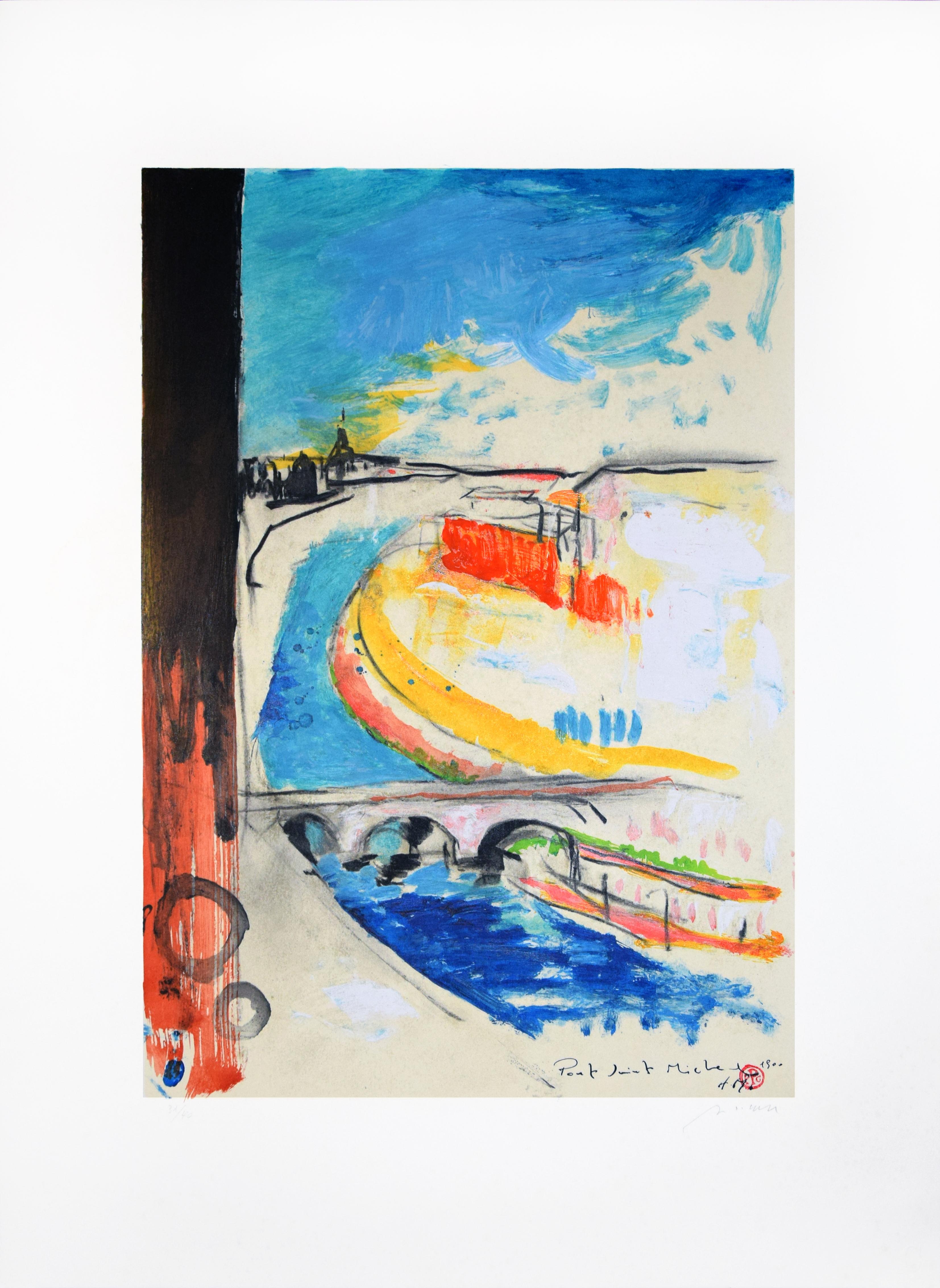 Bonjour Matisse - Original 5 Lithographs Portfolio by Piero Pizzi Cannella-2007 For Sale 7