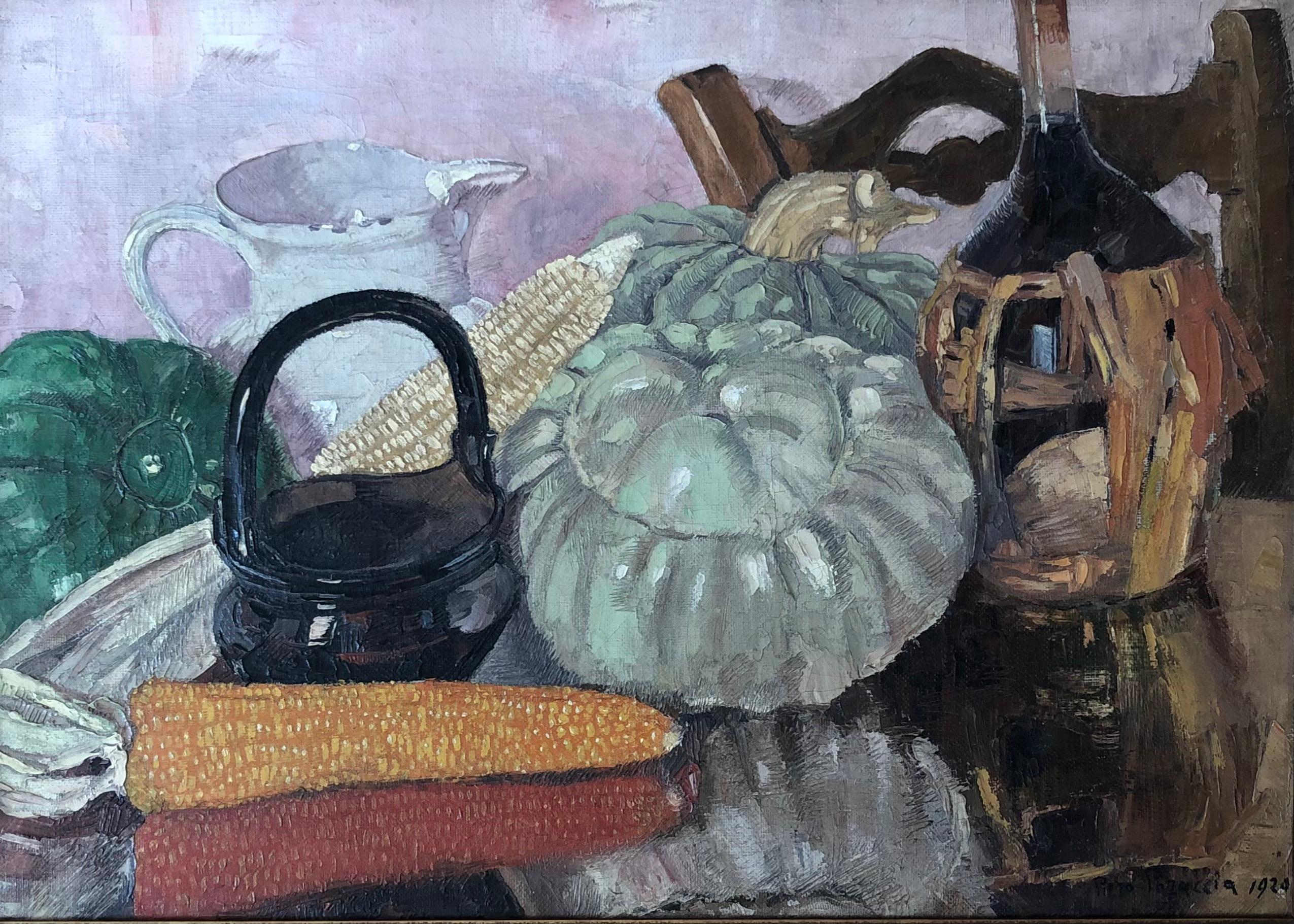 Piero Poraccia Still-Life Painting - Still life with corn cobs