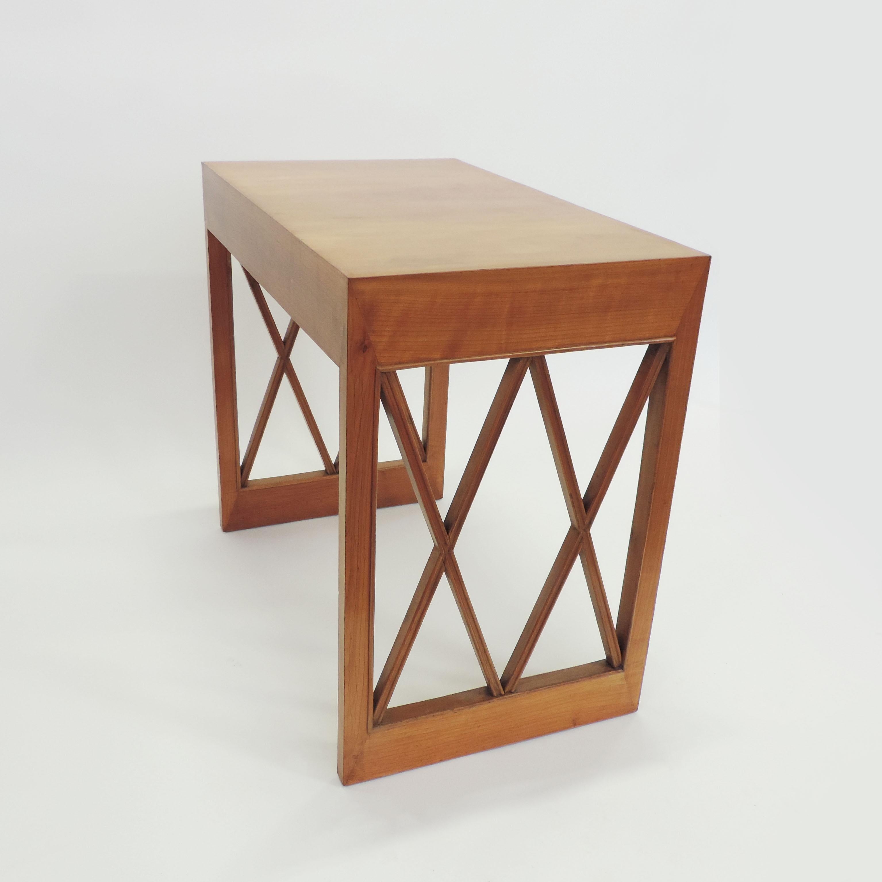 Veneer Piero Portaluppi 1940s Double Cross Desk in Wood