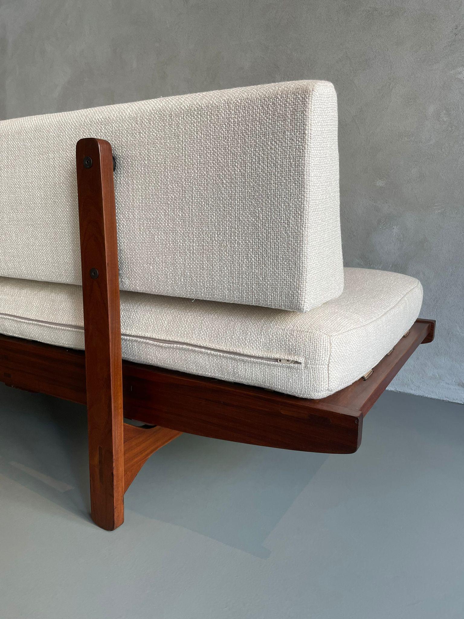 Piero Ranzani Ezio Longhi Elam Eros Daybed/Sofa Fabric Rosewood, Italy, 1957 4