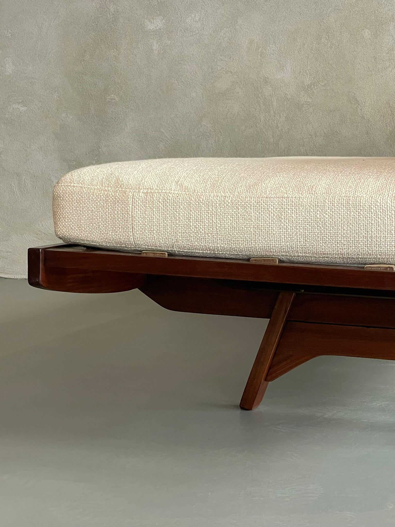 Piero Ranzani Ezio Longhi Elam Eros Daybed/Sofa Fabric Rosewood, Italy, 1957 2