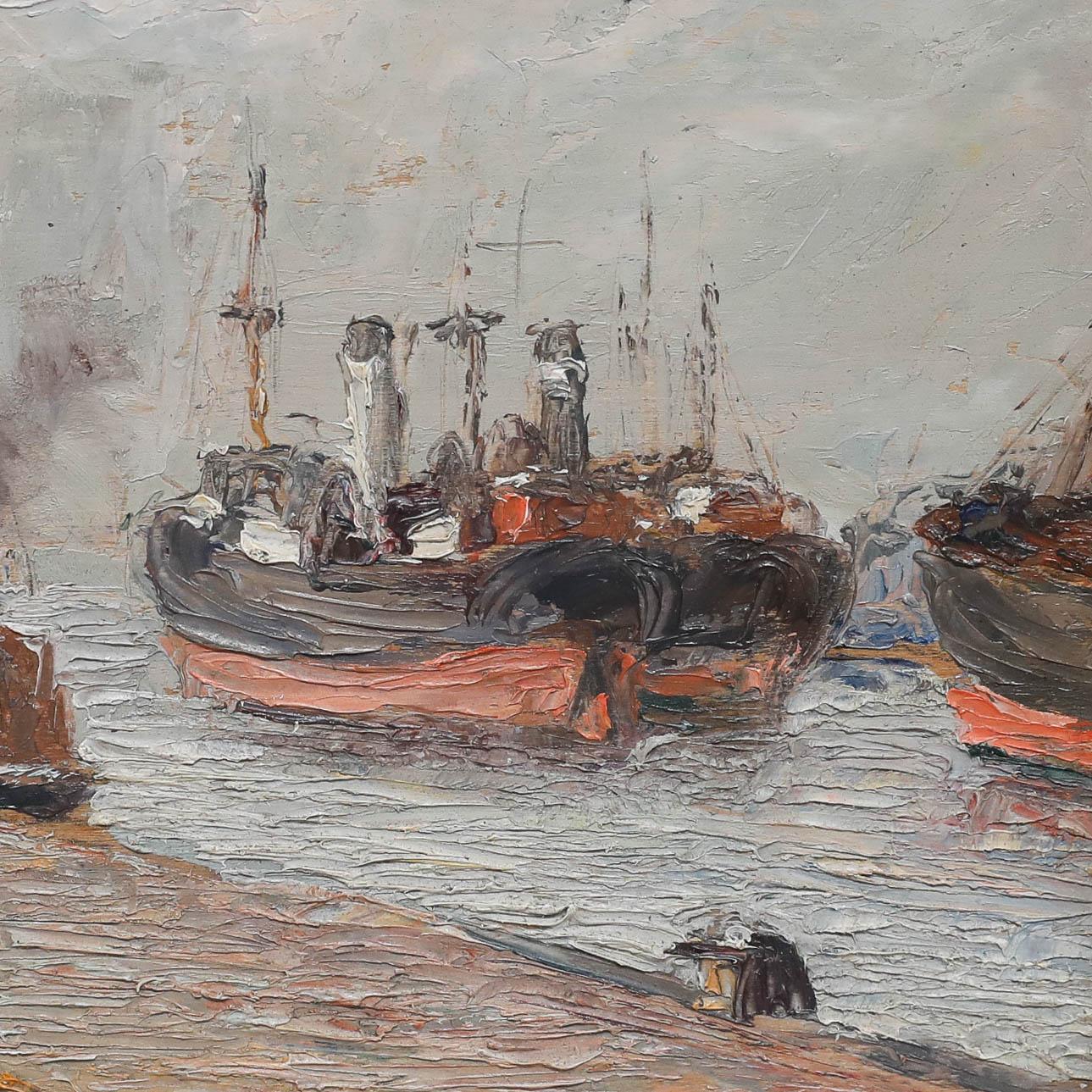 Pietro Sansalvadore (1892-1955) - Óleo, Una mañana soleada en el Clyde en venta 1