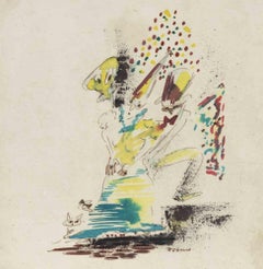 Composition - Watercolor by Piero Sbano - Mid-20th Century