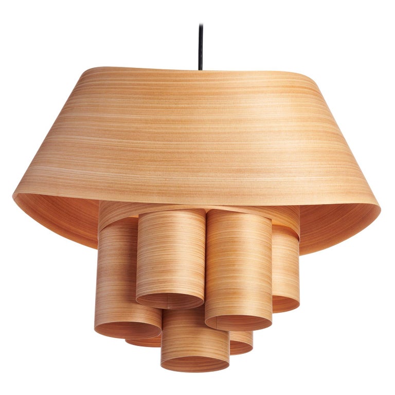 Limited Edition Wood Chandelier Pendant, Large Wood Chandelier Modern Design