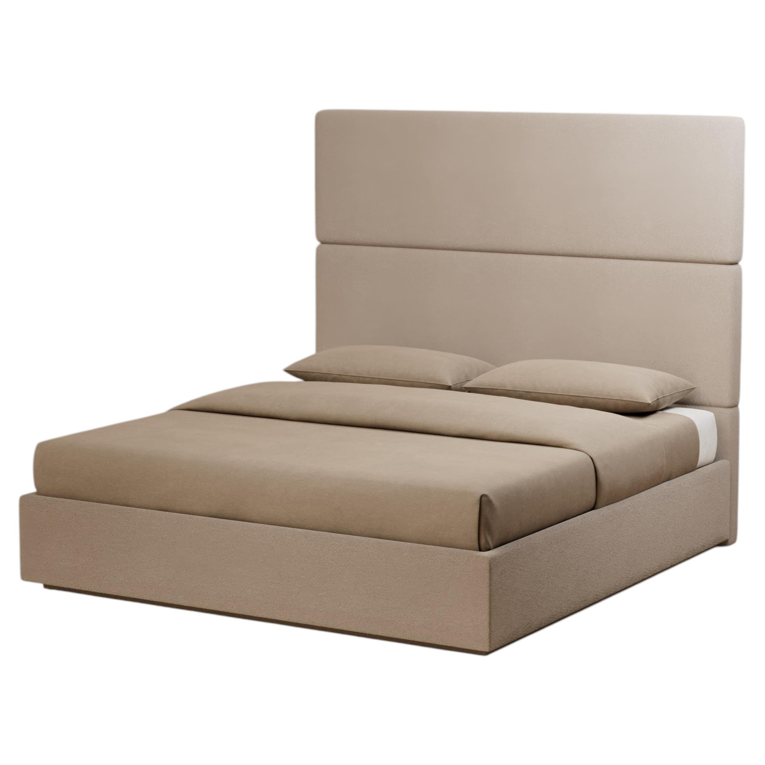 Cama de matrimonio tapizada Pierpont by Lusano en venta