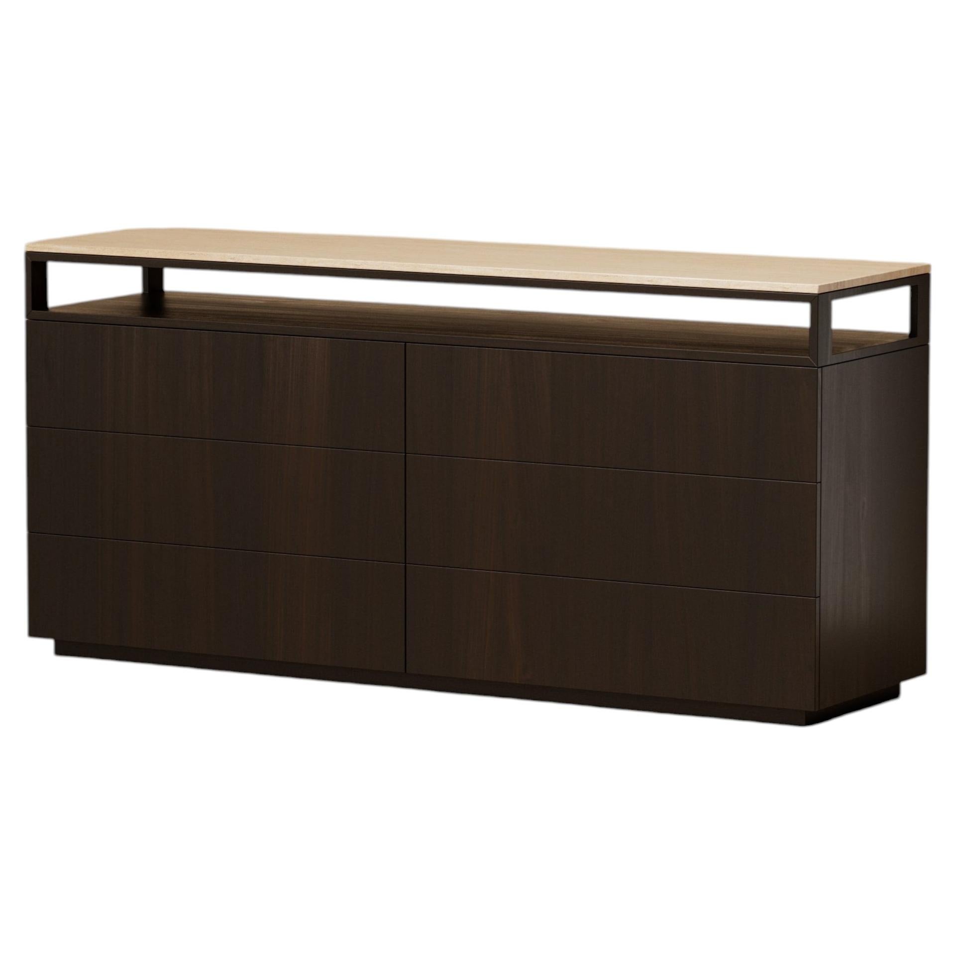 Commode Pierpont en noyer par Lusano