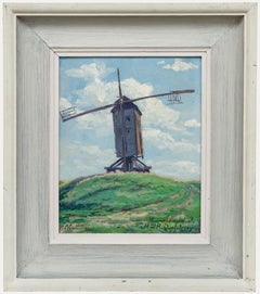 Pierre Abattucci (1871-1942) - Framed Mid 20th Century Oil, Mill on the Hill