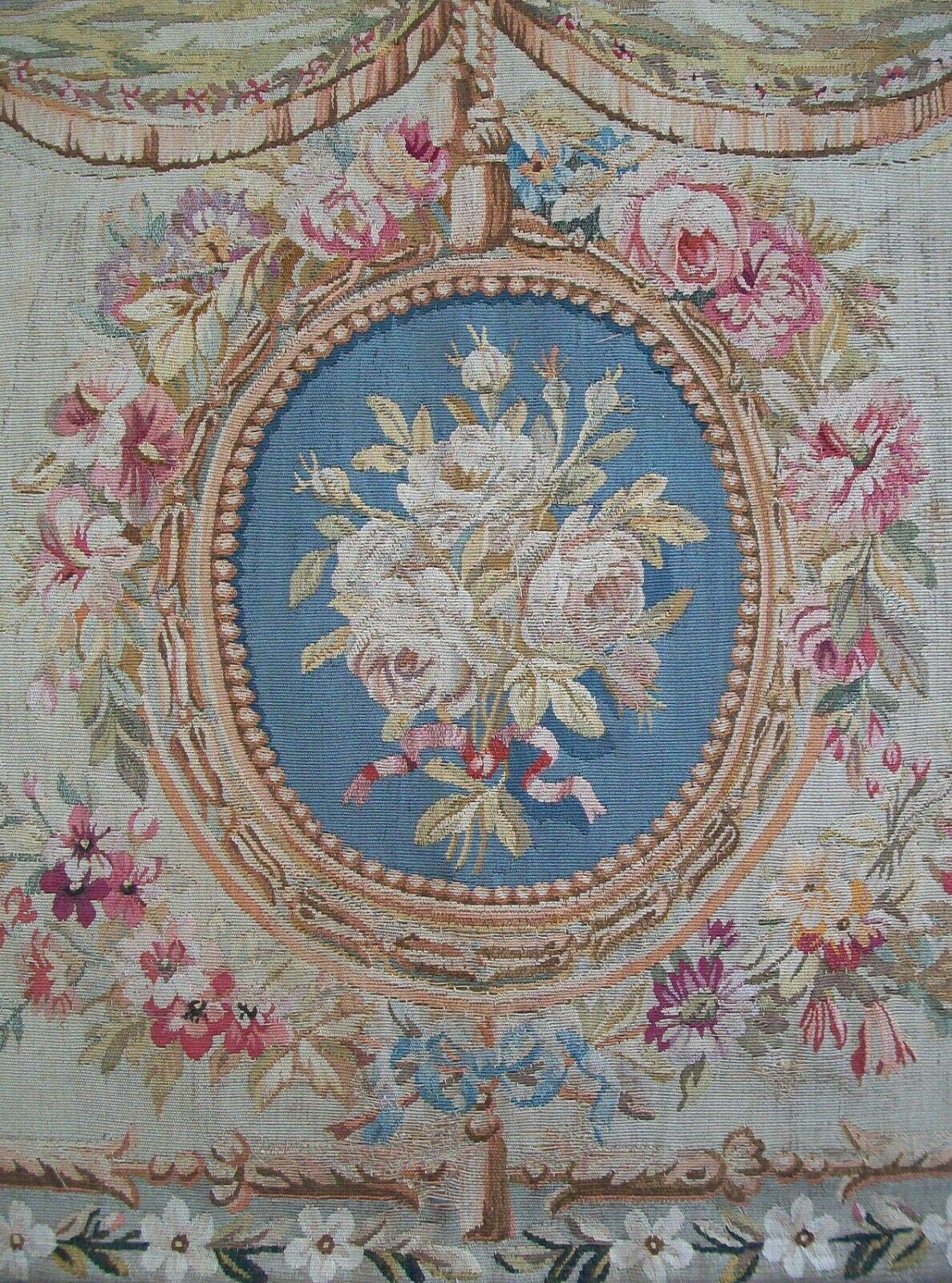 French Pierre Adrien Chabal, Louis XVI Style Beauvais Tapestry Panel, France, C.1855 For Sale