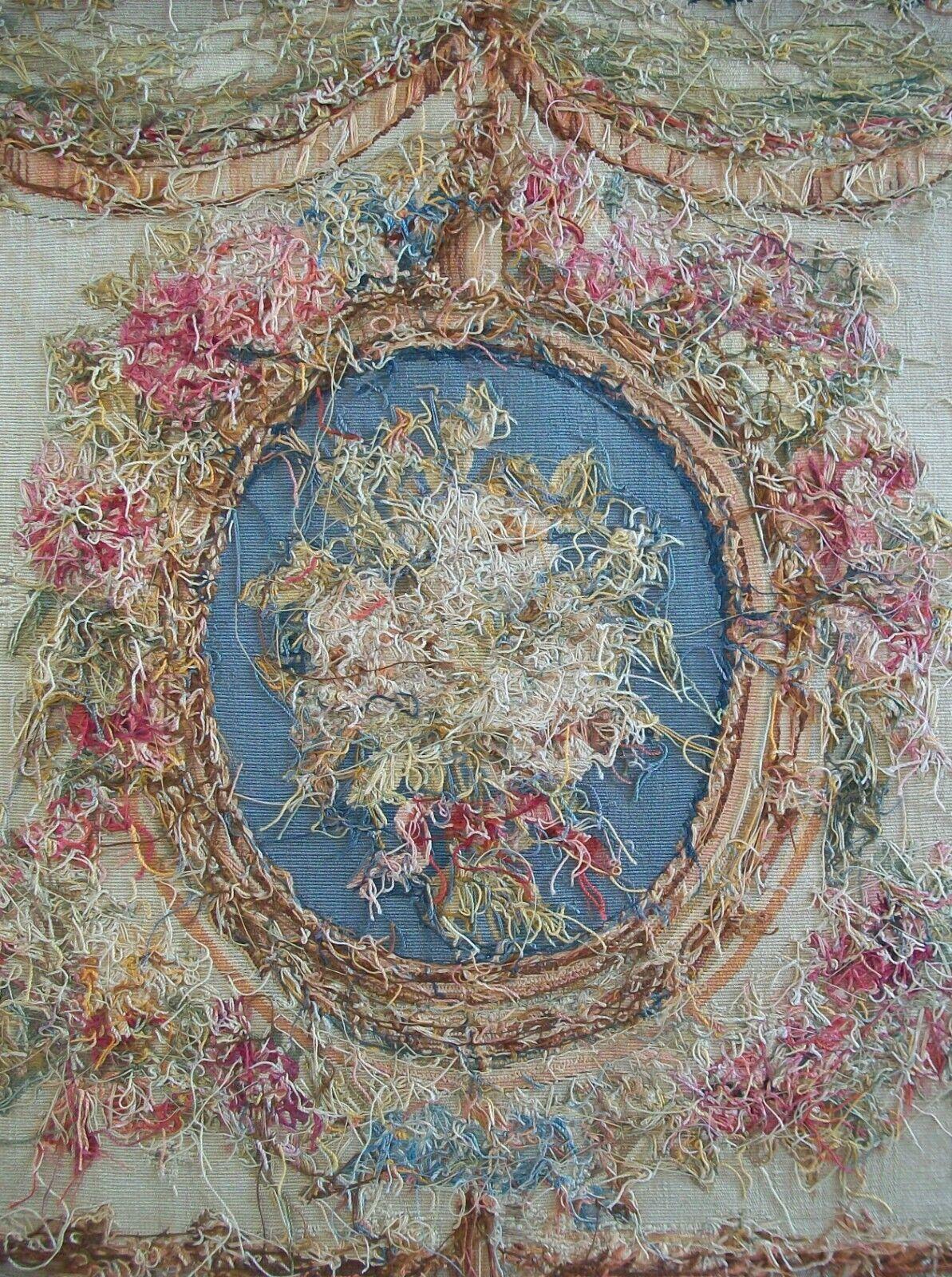 19th Century Pierre Adrien Chabal, Louis XVI Style Beauvais Tapestry Panel, France, C.1855 For Sale